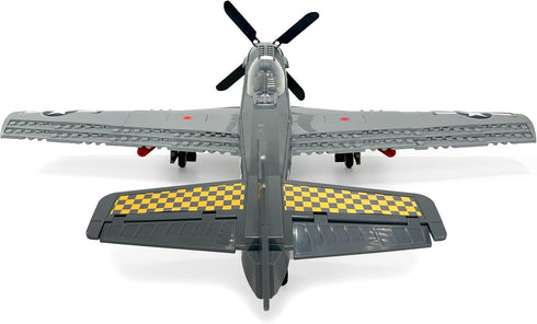 P-51 Set, 258 1:25 GJ-P51 General Jim's WWII US Mustang Historical Fighter Plane Brick Building Blocks Pieces, Scale