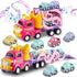 Sciencow Toddler Girls Cars for 1 2 3 4 5 Year Old,7-in-1 Pink