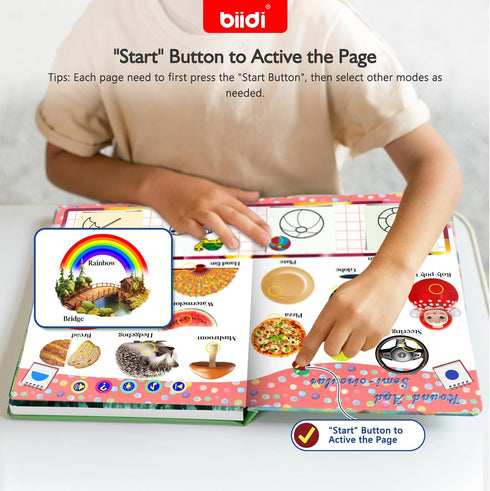 3+ Zone,4 Pens,600+Sound Interactive Talking Activity Book,English Word Sound Book for Kid Age Year Old,Sensory Autism