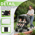 Rain Cover for Zoe Twin Double Stroller, Custom Fit Waterproof Stroller Rain Cover with Clear EVA, Ventilation Holes
