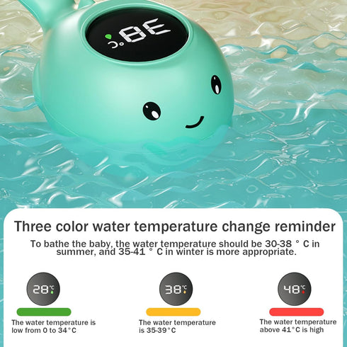 UWEOTYYY 0-90C 4.7x2 Inch Baby Bath Thermometer, Waterproof Digital Water Thermometer with LED Touch Screen, Temp Baby