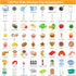 Funpynani 130Pcs Playset, Kitchen Toddler Pretend Cooking Play Pots, Pans, Utensils Cookware, Daily Food Fruit Veges