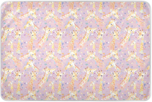 siphylline Purple Geometric Giraffe Extra Large Resuable Bed Underpads Highly Absorbent Baby Diaper