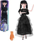 Girls Dolls in Gift Box - 11.5 Inch Black Doll with Black Dress, High Heels & Hair, Gift for Kids & Fans