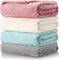 Reginary 4 Pack Fuzzy Blanket 30 x 40'' Waffle Flannel Baby Throw