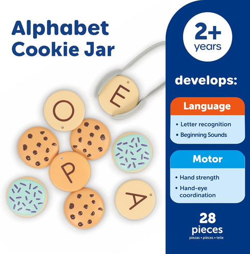 Learning Resources Alphabet Cookie Jar - ABC Toys for Kids, Alphabet Activities, Phonics Practice, Reading Practice