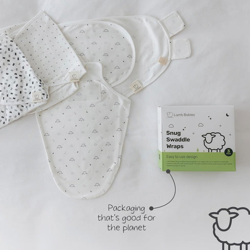 Snug Newborn Swaddle, Breathable & Premium Cotton Sleep Swaddle Blankets for Newborns with Adjustable Fit, Secure