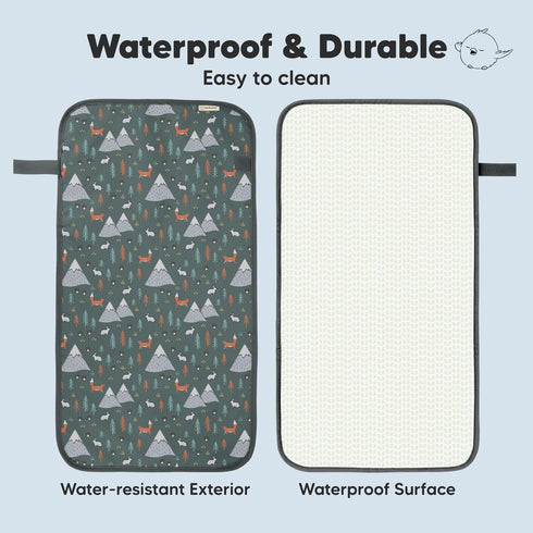 KeaBabies Portable Diaper Changing Pad and Waterproof Baby Changing Pad - Waterproof Travel Changing Mat for Baby