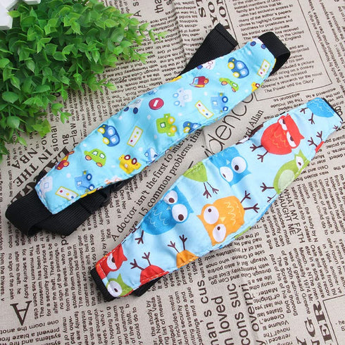 2 Pcs Cute Cartoon Adjustable Sleep Positioner for Infants, Baby Head Support for Stroller and Car Safety Seat