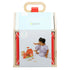 6 2 3 4 Pearhead Farm Animal Shape Sorter Wooden Barn with Chunky Animal Blocks, FSC-Certified, Flip-Up Roof & Carrying