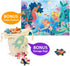 100 Piece Puzzles for Kids Ages 4-8, Unique Wooden Jigsaw Toddler Puzzles with Storage Tray Fun Mermaid
