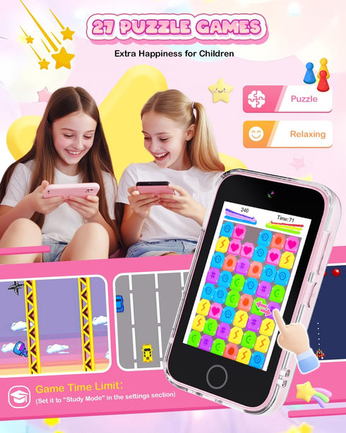 3.5'' 3 4 5 6 7 8 3-8, Kids Smart Phone for Girls, Touchscreen Kid Phones Toys for Girls Years Old, Christmas Birthday