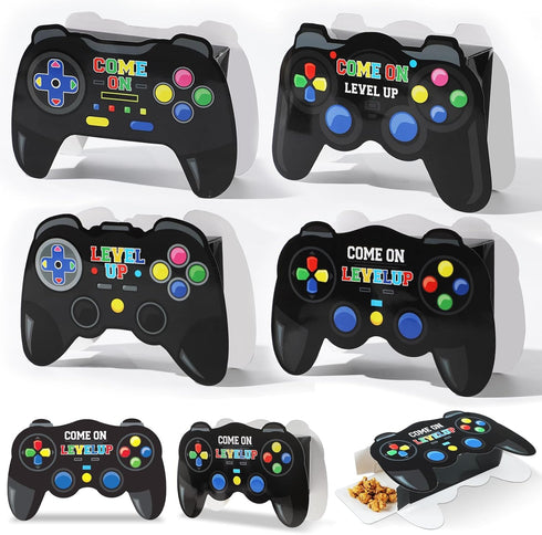 24 Packs Video Game Party Boxes Craft Kit, Gaming Shaped Gifts Boxes for Gamer Party Favor, Birthday Decorations