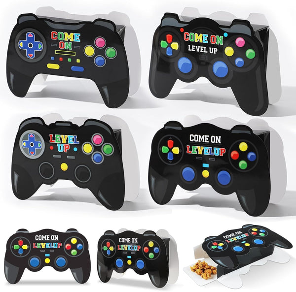 24 Packs Video Game Party Boxes Craft Kit, Gaming Shaped Gifts Boxes for Gamer Party Favor, Birthday Decorations