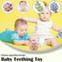 Baby Teething Toy, Hollow Chicken Silicone Teething Toys, Soft Chew Toys for Sucking Needs (Blue+Pink)