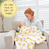 100% 47 47 Inches 6 LollyBanks Muslin Baby Quilt, Cotton Baby Blanket for Boys and Girls, Large x Versatile Crib