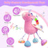 0-12 Car Seat & Stroller Toy for Girl - Musical Sensory Plush with Rattle & Mirror Baby Toys Months Hanging Travel
