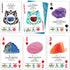 54 8+ PIBEX Rock Collection Starter Kit - Pcs Assorted Gemstones, Crystals, Rocks & Minerals, with Learning Book & ID