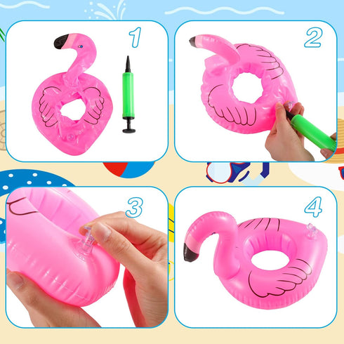 CHENGU 6 Set Swimming 11.5" Swimming Pcs Pool Floaties for Girl Dolls Swim Accessories Pool Floaties Party Ring Girl