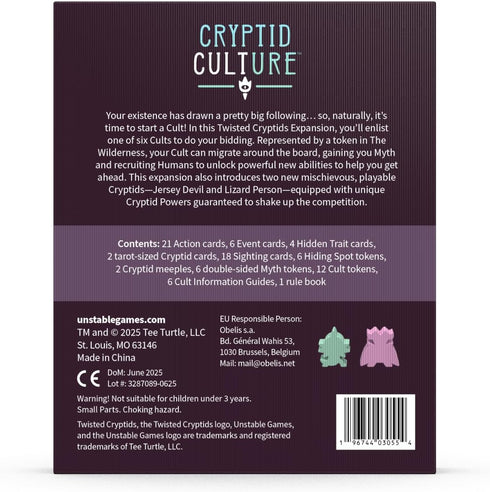 Pack Unstable Games Twisted Cryptids Cryptid Culture Expansion - Strategy Game from The Creators of Here to Slay