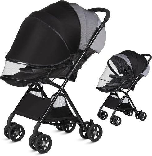 Bemece 2-in-1 Durable Baby Mosquito Net with UPF50+ Sunshade for Stroller, Universal