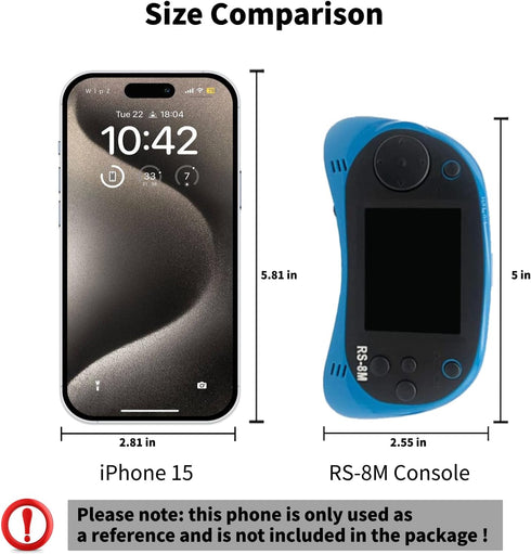 EASEGMER 16 Bit Kids Handheld Game Player - 220 HD Video Games, 2.5 Inch Portable with Headphones (Blue)