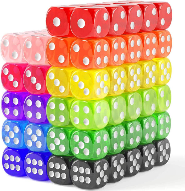 Rerdeim 110 Pieces Dice Set, Colored Game Bulk Dices, Colorful Dices, 6