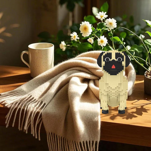 Set, 12 1033 KLJM-02 Larcele Micro Building Blocks DIY Mini Building Toy Bricks for Age Over Years, Pieces (Pug Dog)