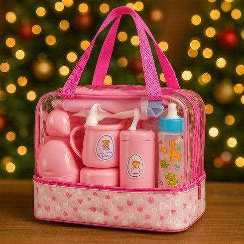 Set 6 Set (38 Set) fash n kolor My Sweet Baby Disappearing Doll Feeding | Baby Care Piece Doll Feeding pc