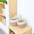 YAHUAN Cotton Hanging Basket for Organizing Hanging Wall Basket With Handle for Wall Decor Bedroom Car Seat Back