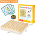 (6 6 0.6 HEELWIRE Wooden Geoboard,Montessori Toy,Graphical Mathematical Education Toy for Kids with Pattern Cards
