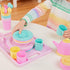Set 3+ Years(34 Battat Play Circle Dish Plates, Cups, and Tea Party Toys Kitchen Toys for Toddlers Pretend Play Pieces)