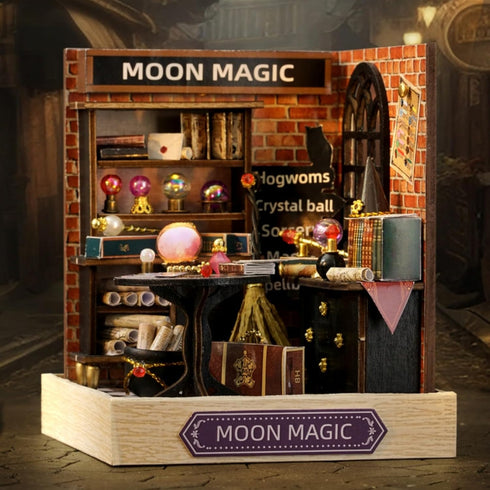 YSWOOD WORLD DIY Miniature House Kit, Mini House Building Kit with LED & Dust Cover, DIY Wooden Dollhouse Miniature Kit