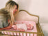 BaeBae Goods 4 Pack Premium Baby Changing Pad Covers Girl Pure Cotton Machine Washable Pink and White Changing Table