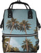 DWVTSLH Tall Tropical Palm Trees Diaper Bag Backpack Multifunction Nappy Bags Waterproof Mummy