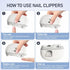 Supellerous Trimmer 2 1 Electric Nail Clipper, Rechargeable Electric Nail with LED Light, in Electric Nail File