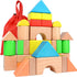 Large Wooden Building Blocks Set - Educational Preschool Learning Toys with Carrying Bag for Toddler Gifts 3+ Year Old