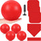 Hiboom 10 Pcs Kickball Set, 10 Inch Dodgeball Playground Balls with Bases, Needles, and Pump for Backyard Games