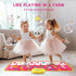 1 2 3 Floor Piano Mat for Toddlers, M SANMERSEN Kids Sensory Educational Dancing Keyboard Musical Mat, Animal Touch