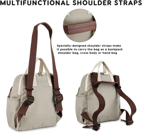 SONARIN Backpack Mummy Versatile Diaper Bag Shoulder Tote Bag Nappy Changing Bag Bag with Changing Pad & Insulated