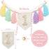 Daisy1st 1st JUIIZAY Baby First Birthday Party Decorations Macaron High Chair Banner Crown Cake Topper Birthday