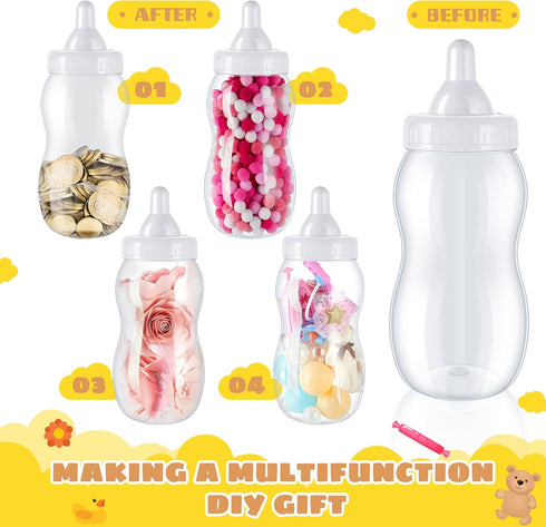 Tessco for you 2 15 Inch Pcs Big Baby Shower Bottle for Baptism Game Large Jumbo Plastic Baby Shower Bottle Piggy Candy