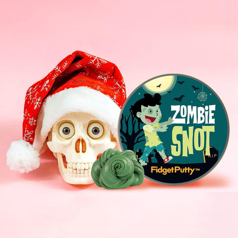 Zombie Snot Fidget Putty - Stress Relief Novelty Gags for Kids, Halloween Stocking Stuffers, Pearl Green Therapy Putty