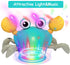 Baby Toys Crawling Crab - Infant Tummy Time Light-up Musical Toys for 0-12 Months, Interactive Toddler Gifts