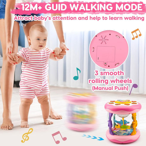 0-6 Tummy 0-3 4 5 6 7 8 9 6-12 1 Baby Girls Toys Months Ocean Projector Rotating Musical Light Up Time Toy Infant