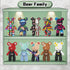 Set(16.9inches) Before Christmas Teddy Skeleton Bear Micro Building Blocks Christmas Ornaments Bear Building Blocks