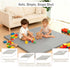 LevNubis 50"50" 1.3" Tummy Baby Play Mat for Floor, Playpen Mat, Thick Elasti-Foam, Non-Slip Crawling Mat for Time