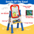 2-4 2 3 4 Kids Easel for Toddlers Age Art Magnetic White Board & Chalkboard Double Side Adjustable Stand Drawing