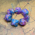 DND Dice Set Lake Blue & Purple Polyhedral RPG Dice for Dungeon and Dragons Table Games Glitter Dice