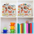 CWUPZAY 1 Pack Lobster Tuna Salmon Storage Basket Canvas Fabric Collapsible Storage Bins Box Organizer Waterproof